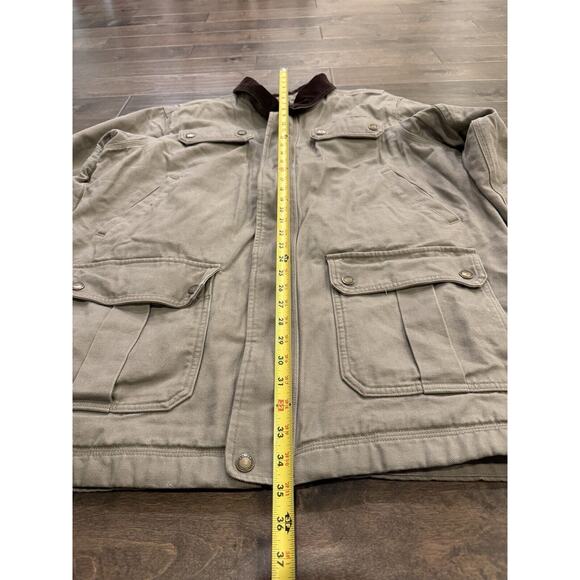 Duluth Mens Beige Fire Hose Iron Range Field Coat Heavy Duty Warm Size XL $159 - Picture 8 of 9